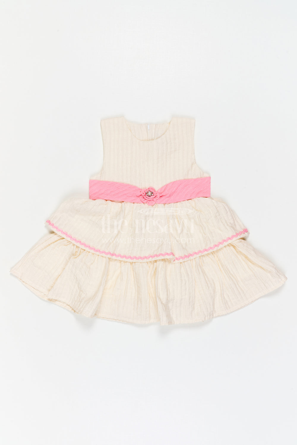 The Nesavu Baby Cotton Frocks Baby Girl Frock for Family Outings and Playful Celebrations Nesavu Nesavu Baby Girl Cotton Blend Frock For Family Outings And Playful Celebrations