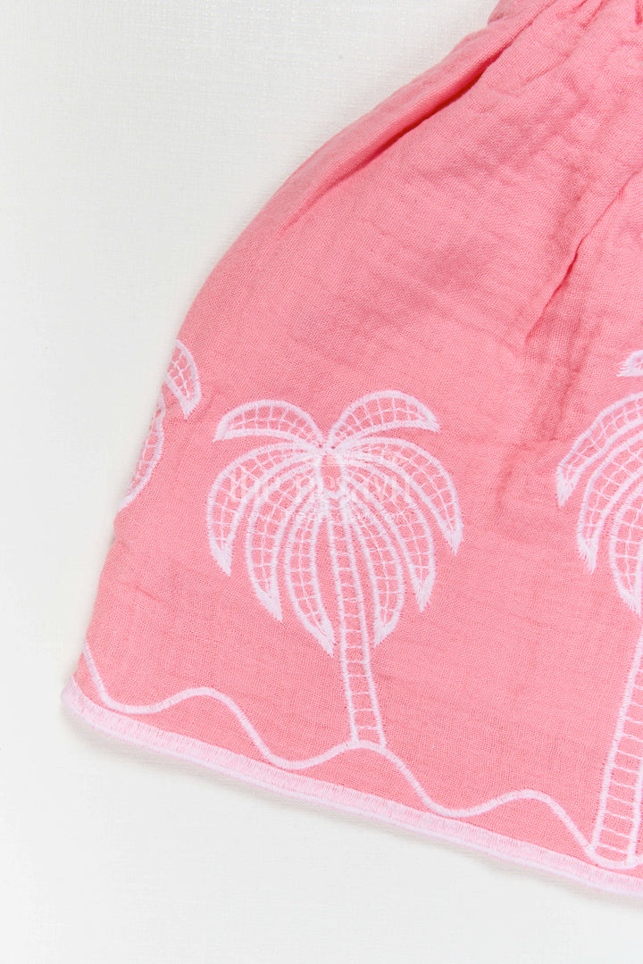 The Nesavu Baby Cotton Frocks Baby Girl Frock for First Birthdays and Special Outings Nesavu Nesavu Baby Girl Muslin Cotton Frock For First Birthday And Outings With Thread Embroidery Soft Outfit