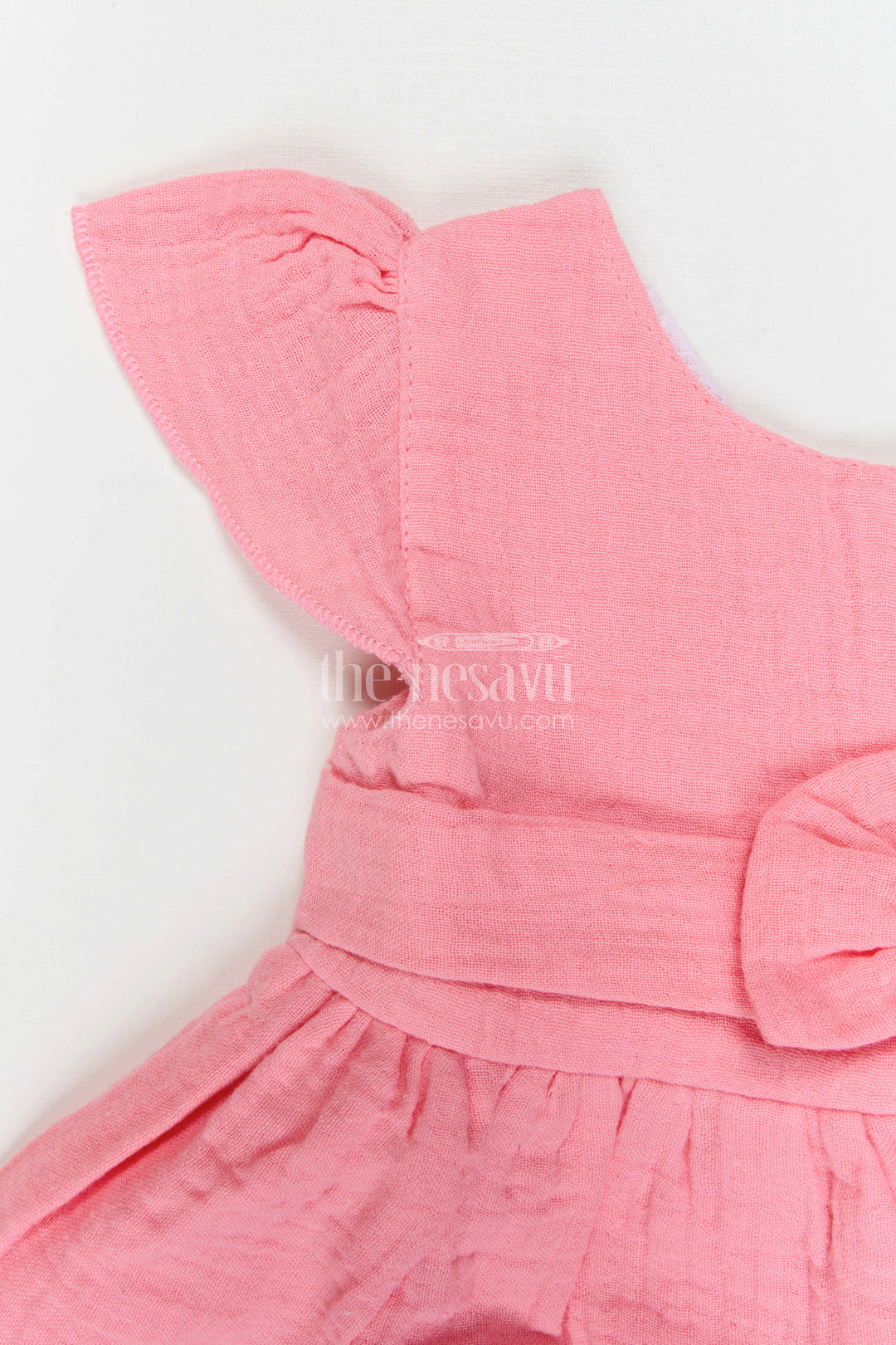 The Nesavu Baby Cotton Frocks Baby Girl Frock for First Birthdays and Special Outings Nesavu Nesavu Baby Girl Muslin Cotton Frock For First Birthday And Outings With Thread Embroidery Soft Outfit