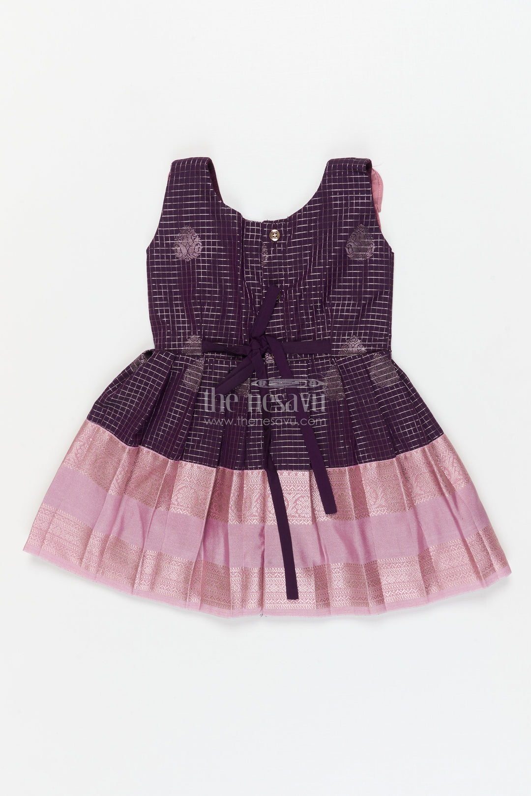 The Nesavu Girls Kanchi Silk Frock Baby Girl Frock for Naming Ceremony and Traditional Functions Nesavu Nesavu baby girl frock for naming ceremony and traditional milestone occasions