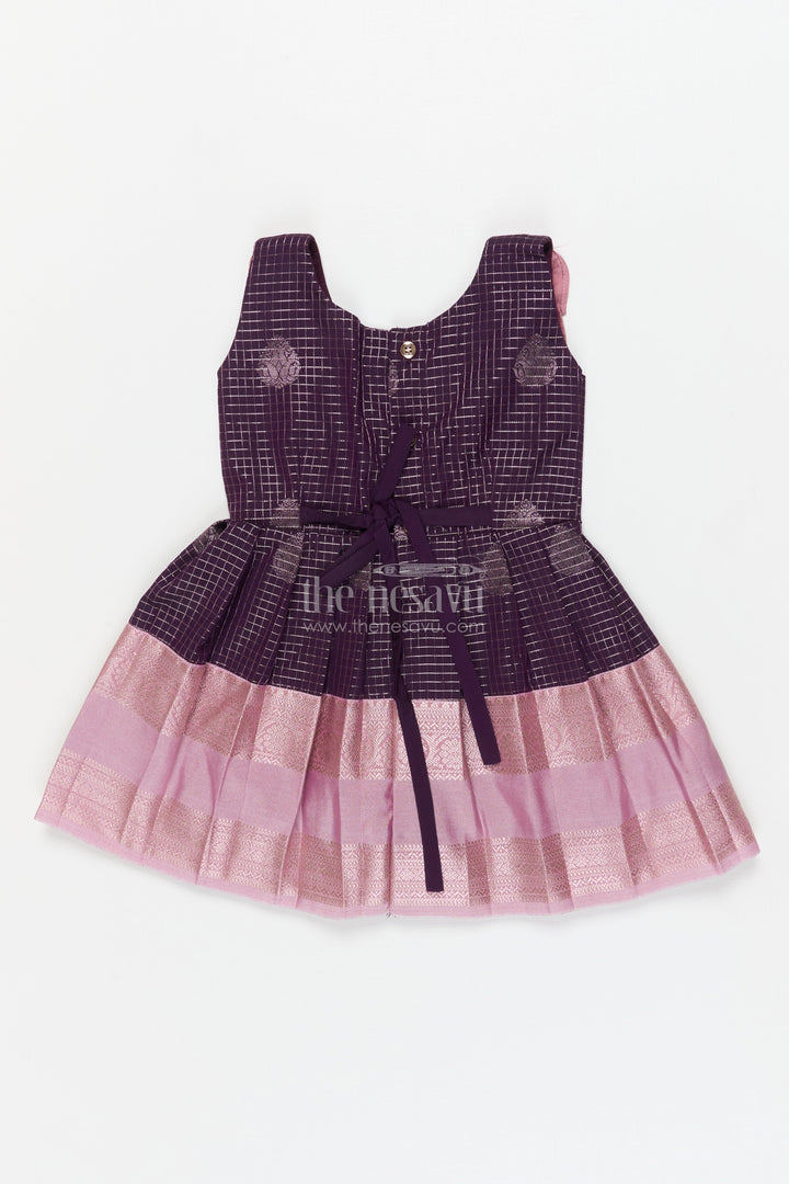 The Nesavu Girls Kanchi Silk Frock Baby Girl Frock for Naming Ceremony and Traditional Functions Nesavu Nesavu baby girl frock for naming ceremony and traditional milestone occasions