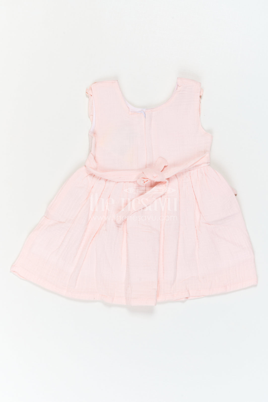 The Nesavu Baby Cotton Frocks Baby Girl Frock for Naming Ceremony Moments Nesavu Nesavu Baby Girl Frock For Naming Ceremony Moments With Muslin Cotton And Floral Embroidery