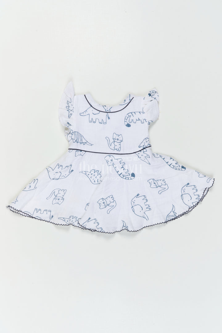 The Nesavu Baby Cotton Frocks Baby Girl Frock for Outings and Everyday Comfort Wear Nesavu Nesavu Baby Girl Muslin Cotton Frock For Outings And Daily Wear With Digital Print Soft Breathable Design