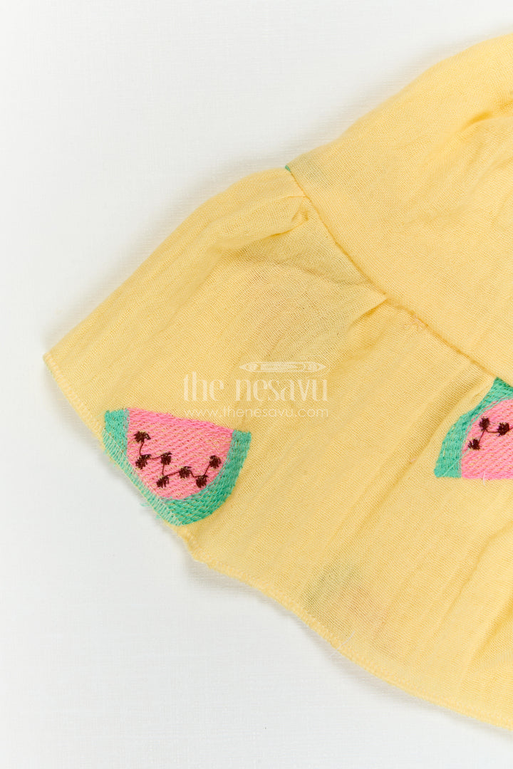 The Nesavu Baby Cotton Frocks Baby Girl Frock for Summer Outings and Playful Days Nesavu Nesavu Baby Girl Muslin Cotton Frock For Summer Outings With Digital Print Tiered Flare Comfortable Wear