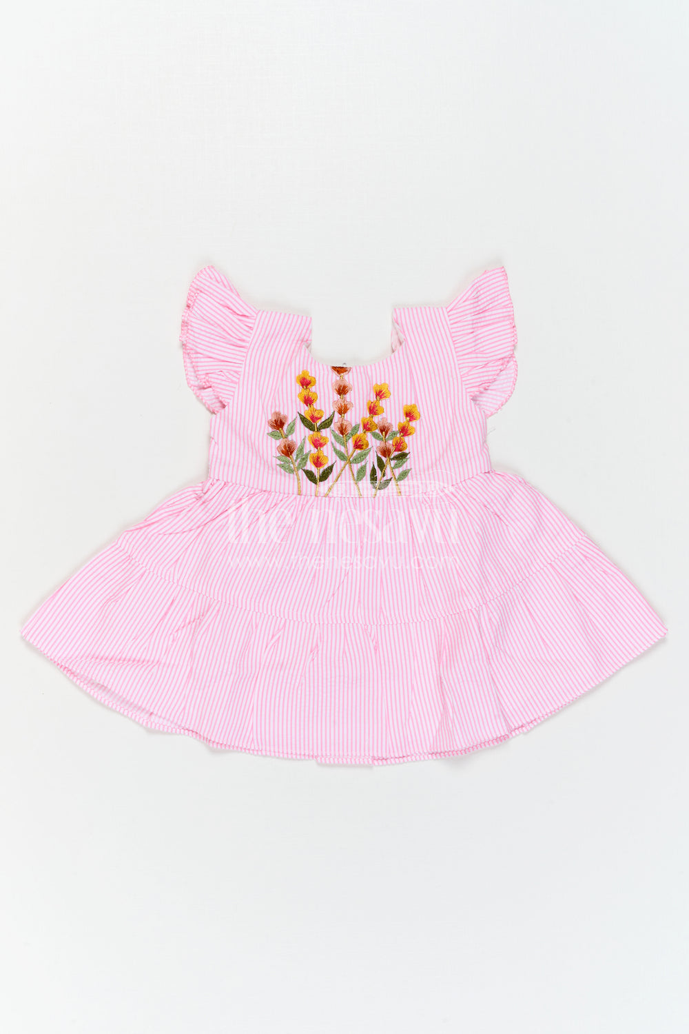 The Nesavu Baby Cotton Frocks Baby Girl Frock for Summer Wear and Everyday Comfort Nesavu Nesavu Baby Girl Sheer Cotton Frock For Summer Wear With Embroidery And Tiered Flare Everyday Dress