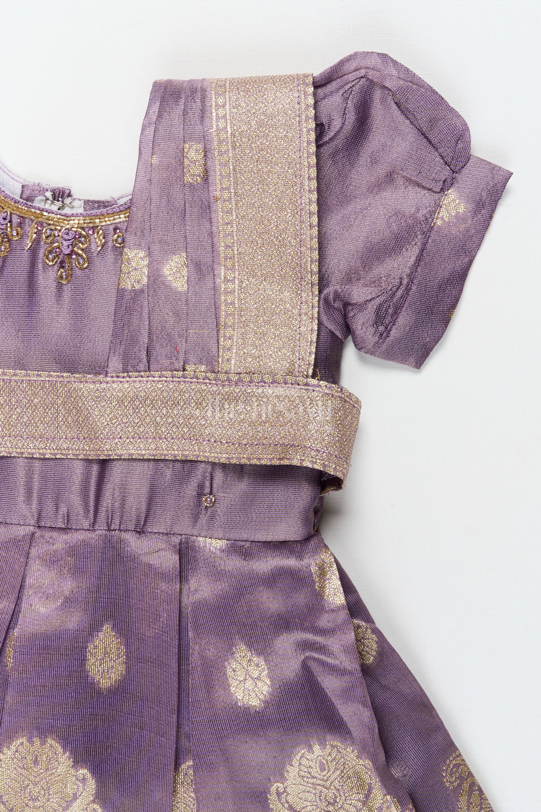 The Nesavu Silk Frock Baby Girl Frock for Weddings and Ethnic Family Celebrations Nesavu Nesavu baby girl silk tissue frock for weddings and ethnic family gatherings