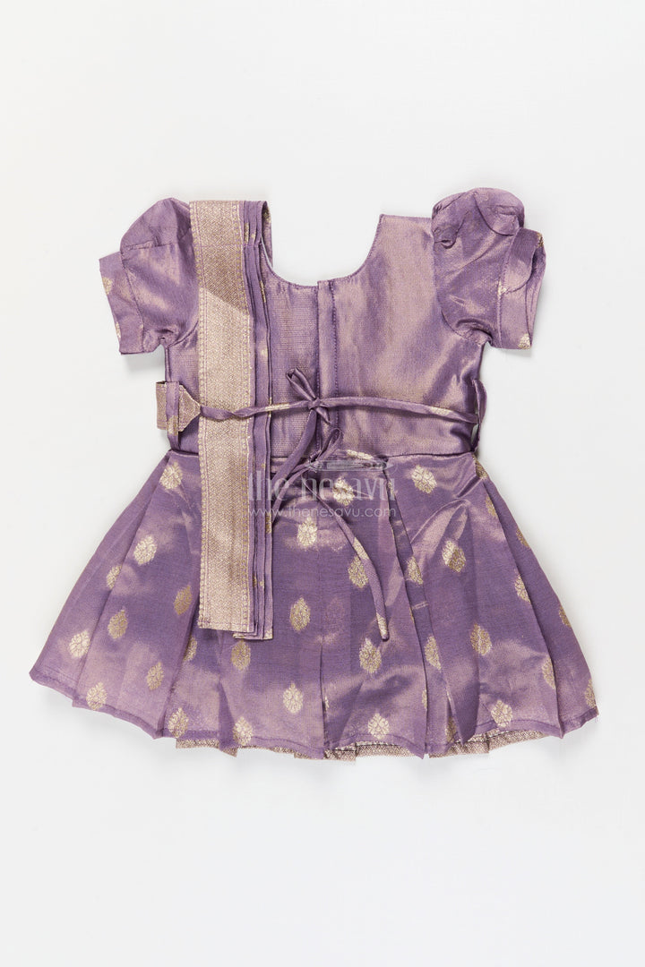 The Nesavu Silk Frock Baby Girl Frock for Weddings and Ethnic Family Celebrations Nesavu Nesavu baby girl silk tissue frock for weddings and ethnic family gatherings