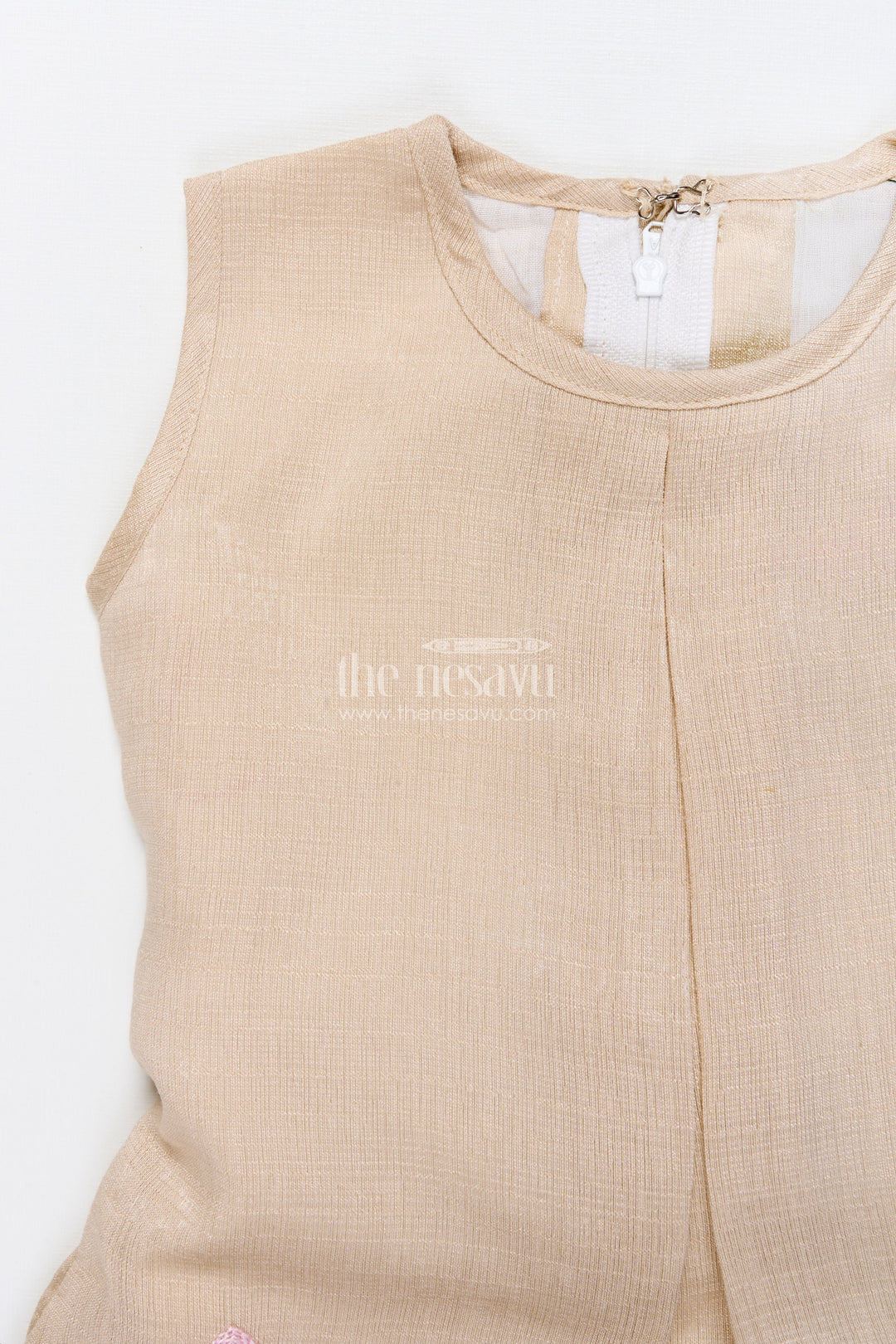 The Nesavu Girls Cotton Frock Baby Girl Frock with Embroidery for Birthday and Festive Photoshoots Nesavu Nesavu baby girl frock floral embroidery bolero birthdays photoshoots