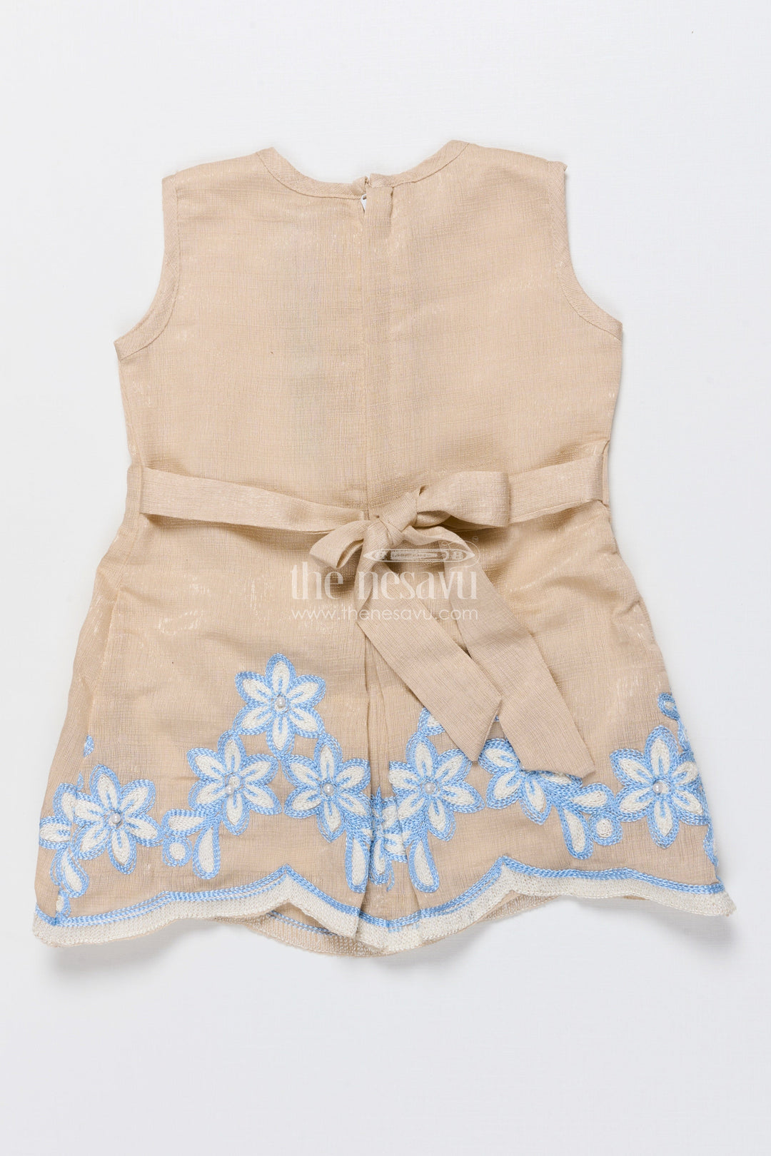 The Nesavu Girls Cotton Frock Baby Girl Frock with Embroidery for Birthdays and Festive Gatherings Nesavu Nesavu baby girl frock embroidered hem bolero festive birthdays occasions