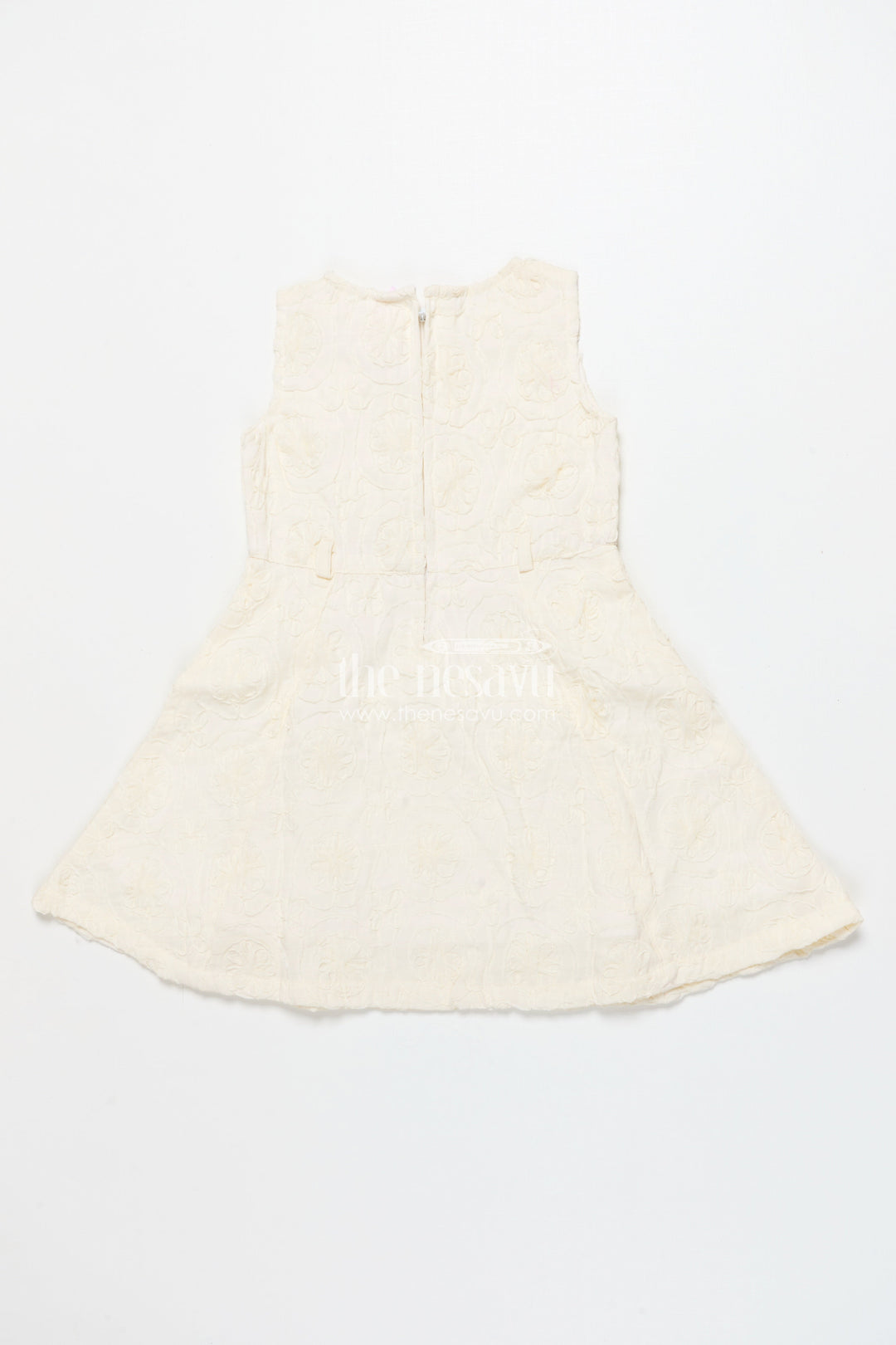 The Nesavu Girls Cotton Frock Baby Girl Frock with Jacket for Birthday and Casual Outings Nesavu Nesavu baby girl frock floral jacket embroidery birthdays casual wear