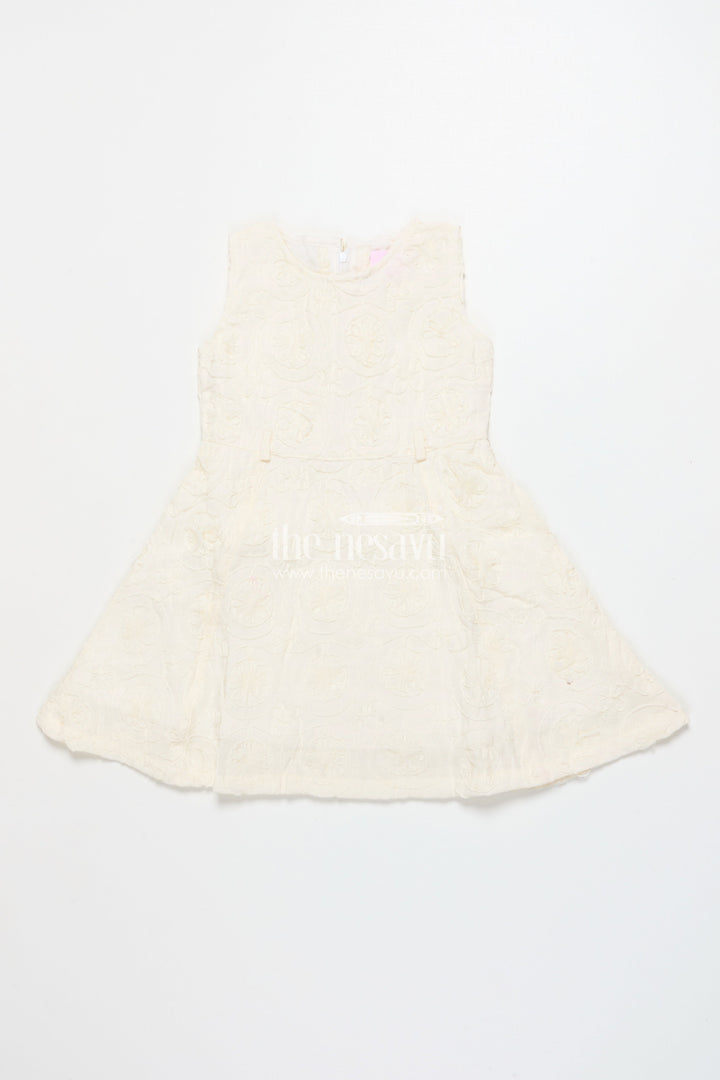 The Nesavu Girls Cotton Frock Baby Girl Frock with Jacket for Birthday and Casual Outings Nesavu Nesavu baby girl frock floral jacket embroidery birthdays casual wear