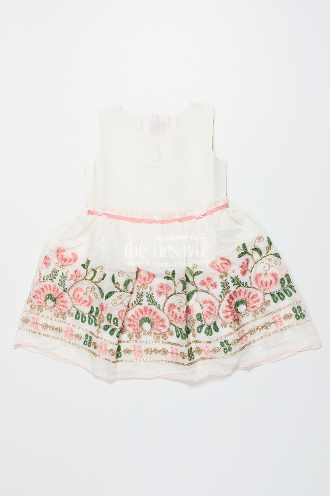 The Nesavu Girls Fancy Frock Baby Girl Frock with Jacket for Birthday and Festive Occasions Nesavu Nesavu baby girl frock layered jacket look birthday festive celebrations