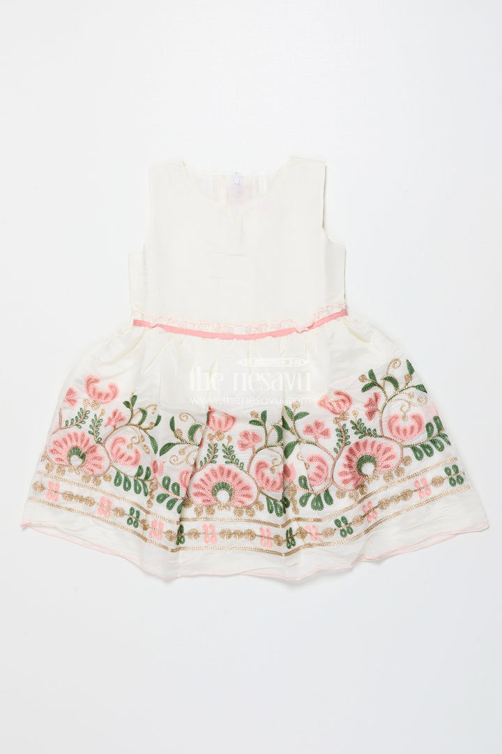 The Nesavu Girls Fancy Frock Baby Girl Frock with Jacket for Birthday and Festive Occasions Nesavu Nesavu baby girl frock layered jacket look birthday festive celebrations