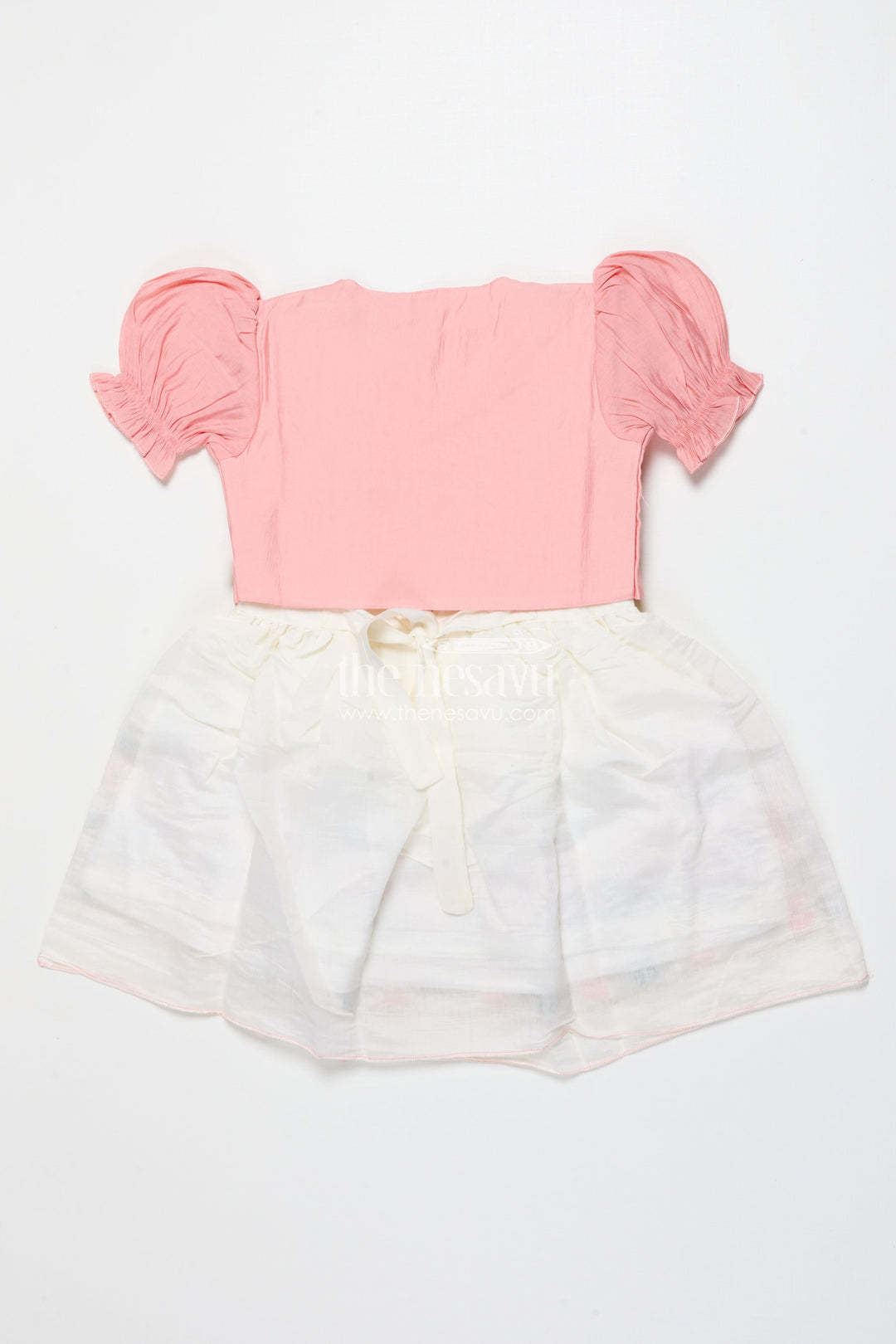 The Nesavu Girls Fancy Frock Baby Girl Frock with Jacket for Birthday and Festive Occasions Nesavu Nesavu baby girl frock layered jacket look birthday festive celebrations