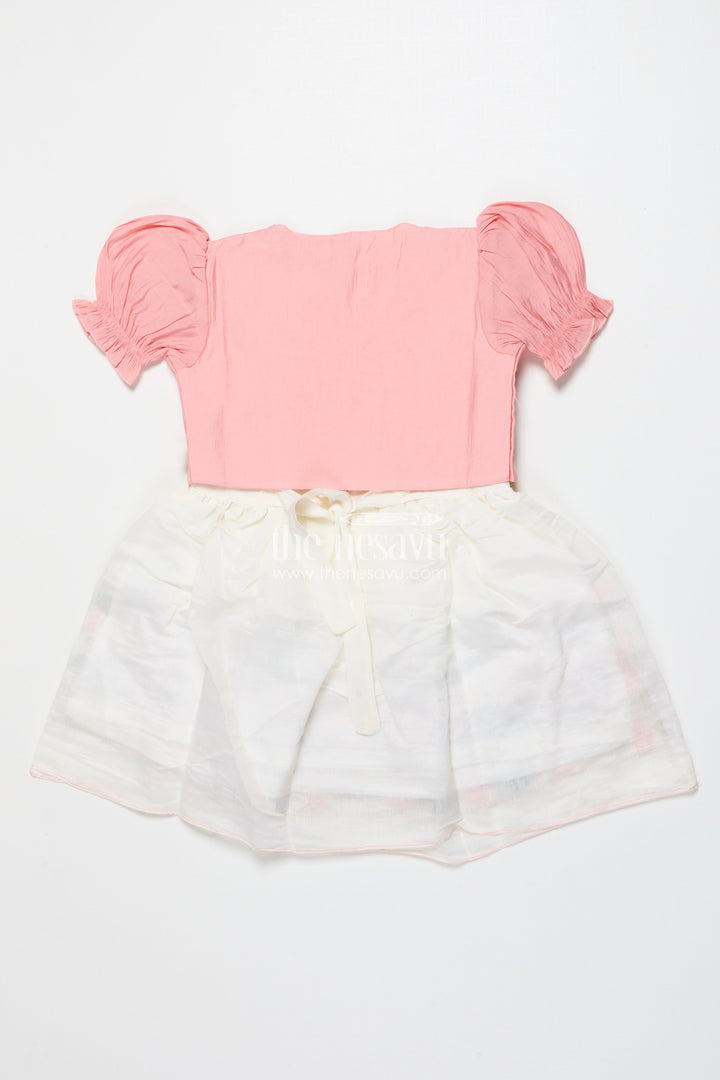 The Nesavu Girls Fancy Frock Baby Girl Frock with Jacket for Birthday and Festive Occasions Nesavu Nesavu baby girl frock layered jacket look birthday festive celebrations