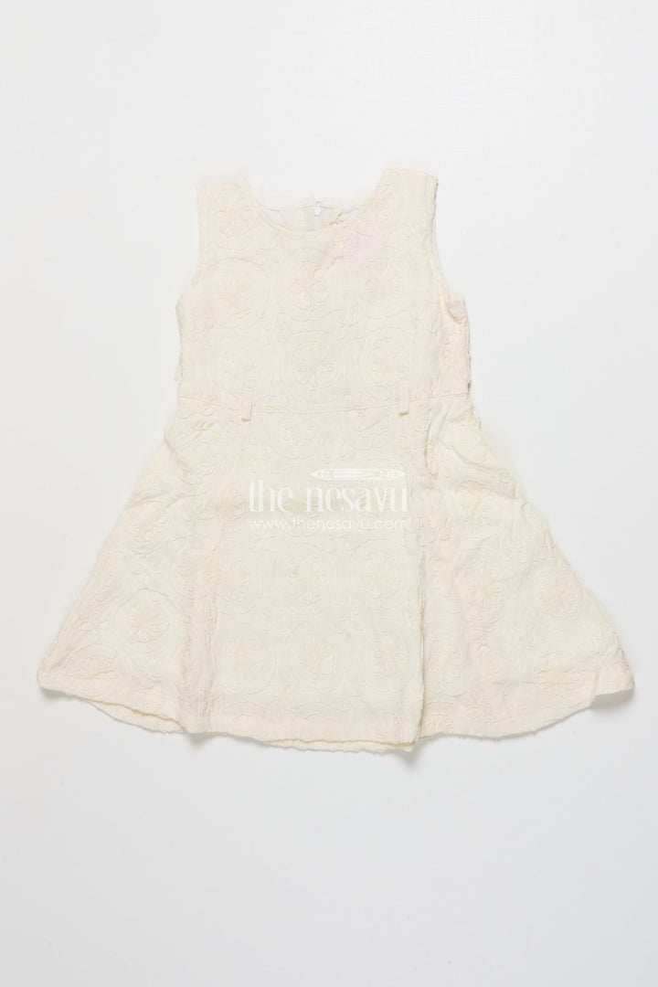 The Nesavu Girls Cotton Frock Baby Girl Frock with Jacket for Festive Gatherings and Family Events Nesavu Nesavu baby girl frock embroidered jacket festive gatherings family functions