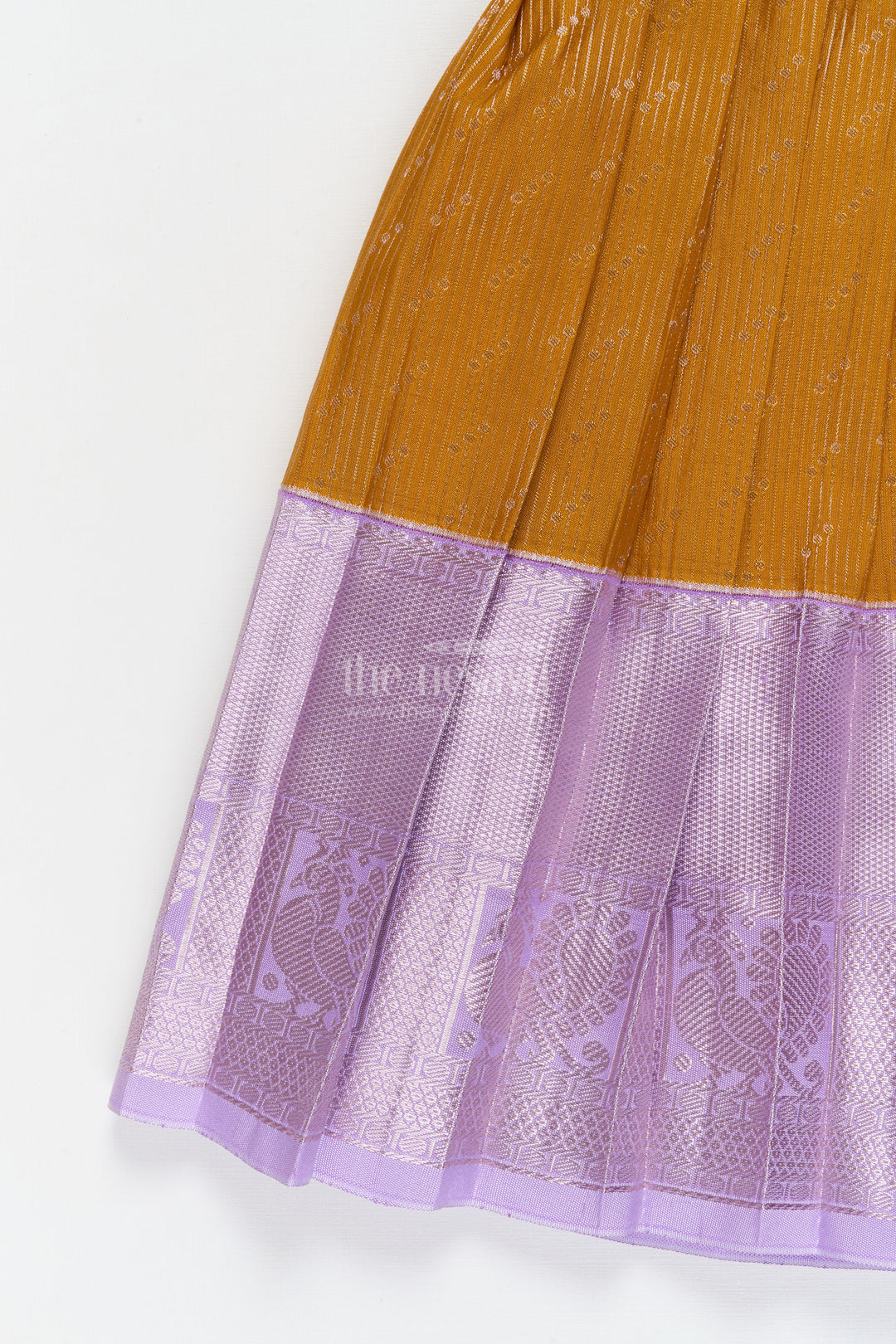 The Nesavu Girls Kanchi Silk Frock Baby Girl Kanchi Silk Frock for Festive Celebrations and Family Functions Nesavu Nesavu baby girl Kanchi silk frock for traditional festivals, poojas, and milestone celebrations