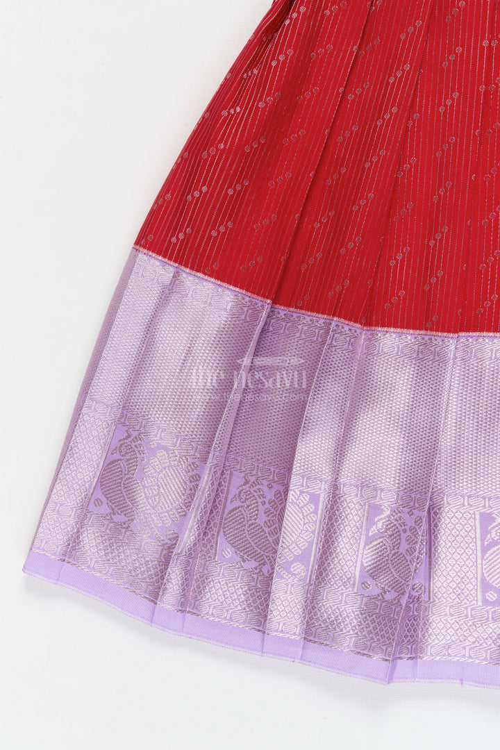 The Nesavu Girls Kanchi Silk Frock Baby Girl Kanchi Silk Frock for Festive Gatherings and Traditional Family Events Nesavu Nesavu baby girl Kanchi silk frock for ethnic functions, festivals, and cultural occasions