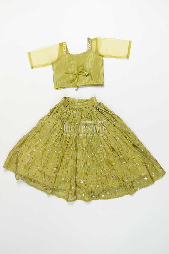 The Nesavu Girls Lehenga Choli Baby Girl Lehenga Choli for Traditional Events and Wedding Functions Nesavu Nesavu baby girl lehenga choli set silk weddings traditional festive occasions
