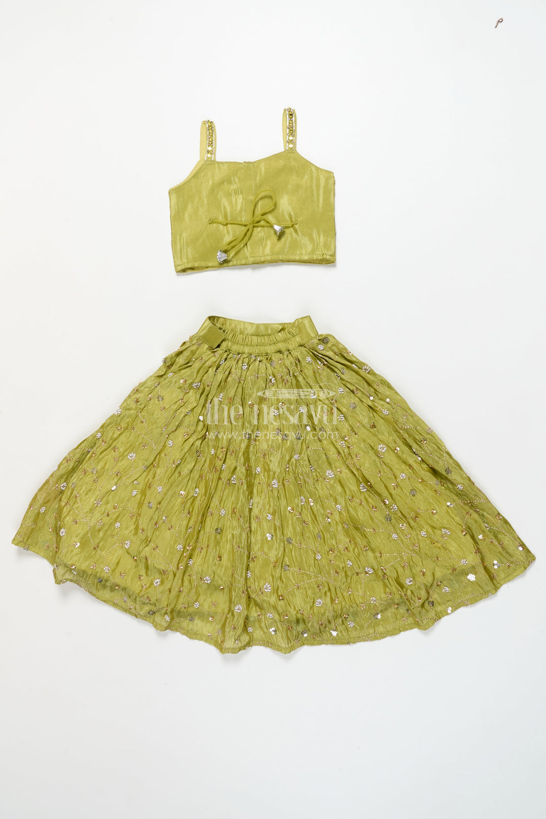 The Nesavu Girls Lehenga Choli Baby Girl Lehenga Choli for Traditional Events and Wedding Functions Nesavu Nesavu baby girl lehenga choli set silk weddings traditional festive occasions