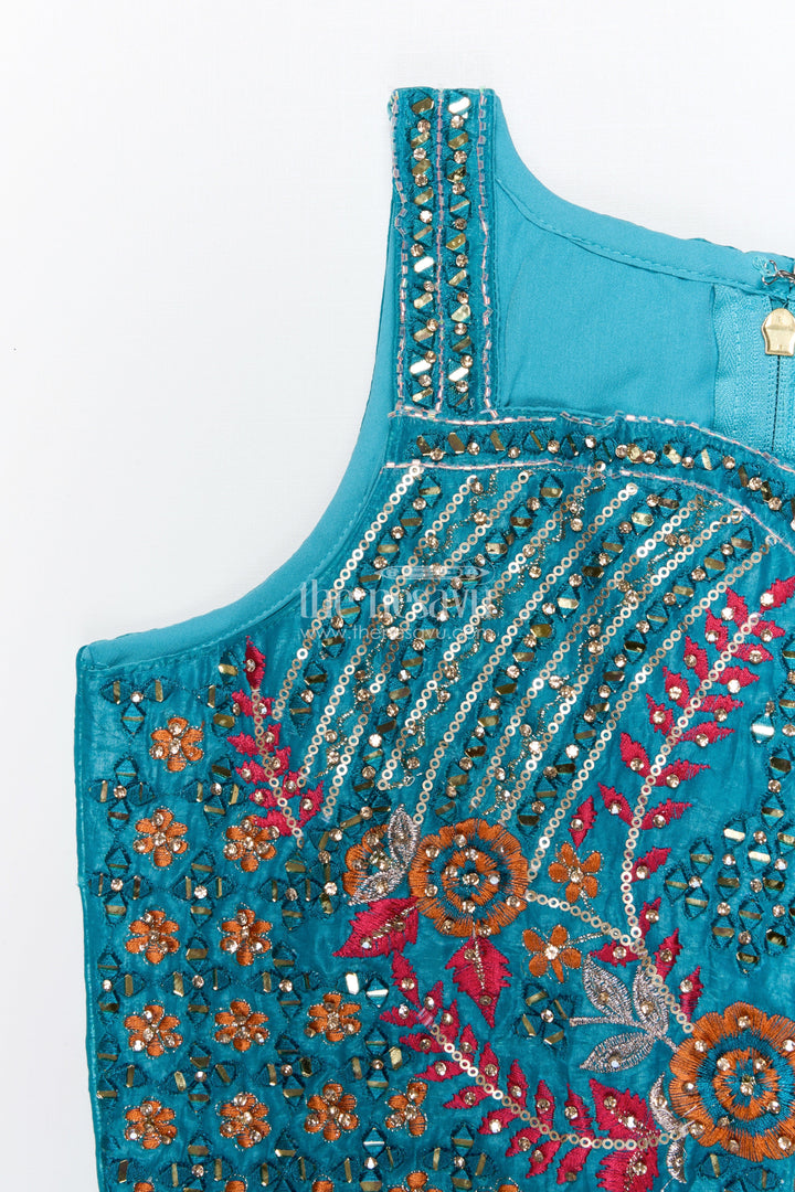 The Nesavu Girls Lehenga Choli Baby Girl Lehenga Choli Set for Weddings and Festive Functions Nesavu Nesavu baby girl lehenga choli set viscose silk weddings grand festive occasions