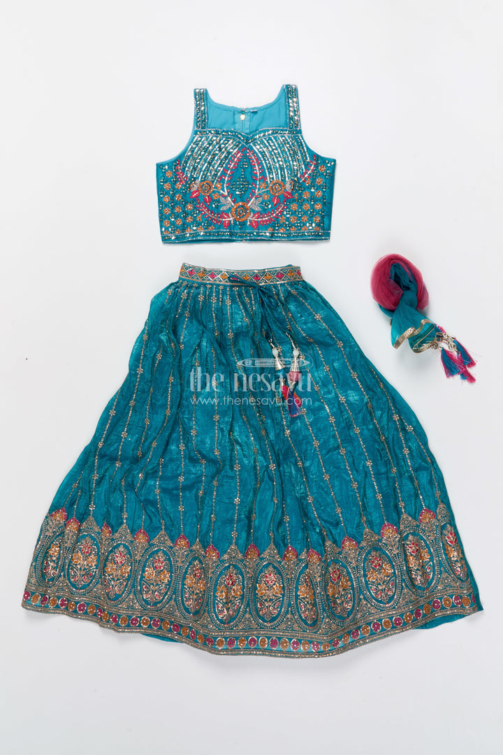 The Nesavu Girls Lehenga Choli Baby Girl Lehenga Choli Set for Weddings and Festive Functions Nesavu Nesavu baby girl lehenga choli set viscose silk weddings grand festive occasions