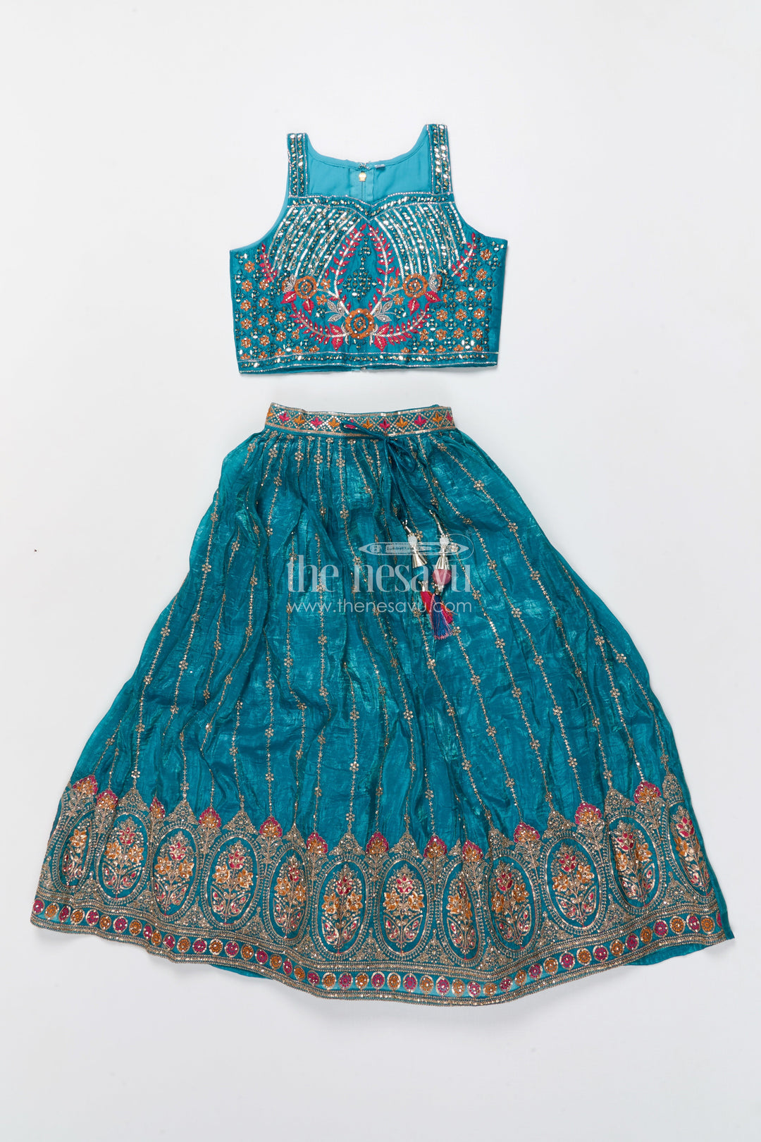 The Nesavu Girls Lehenga Choli Baby Girl Lehenga Choli Set for Weddings and Festive Functions Nesavu Nesavu baby girl lehenga choli set viscose silk weddings grand festive occasions
