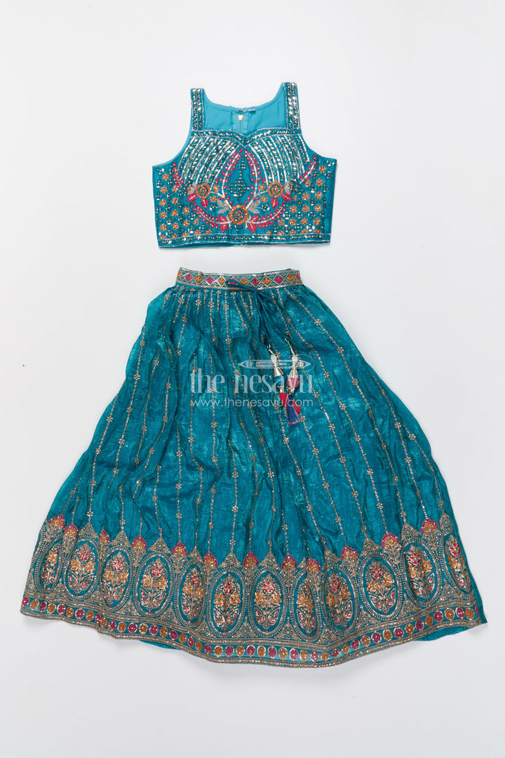 The Nesavu Girls Lehenga Choli Baby Girl Lehenga Choli Set for Weddings and Festive Functions Nesavu Nesavu baby girl lehenga choli set viscose silk weddings grand festive occasions