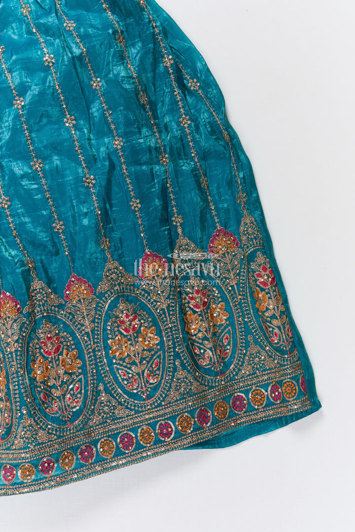 The Nesavu Girls Lehenga Choli Baby Girl Lehenga Choli Set for Weddings and Festive Functions Nesavu Nesavu baby girl lehenga choli set viscose silk weddings grand festive occasions