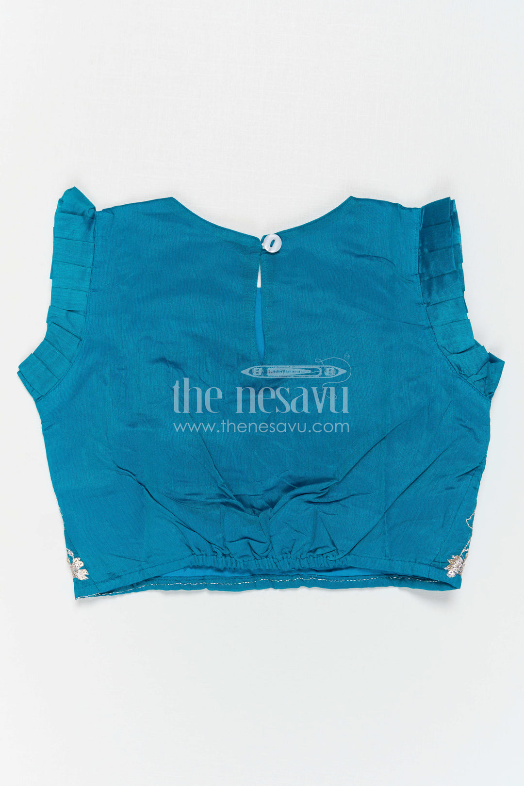 The Nesavu Girls Ethnic Lehenga Baby Girl Lehenga for Festive Celebrations and Family Gatherings Nesavu Nesavu Baby Girl Silk Cotton Lehenga With Embroidery For Festive Celebrations And Family Gatherings