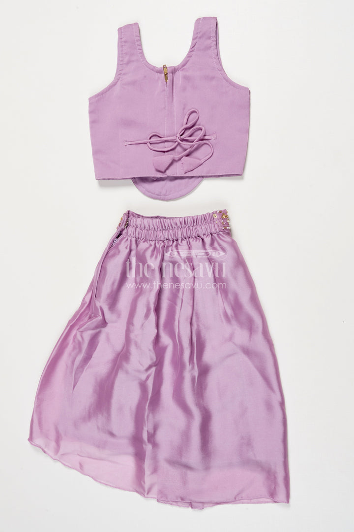 The Nesavu Girls Fancy Lehenga Baby Girl Lehenga for Weddings and First Birthday Celebrations Nesavu Nesavu baby girl lehenga georgette designer embroidery  ideal weddings birthdays