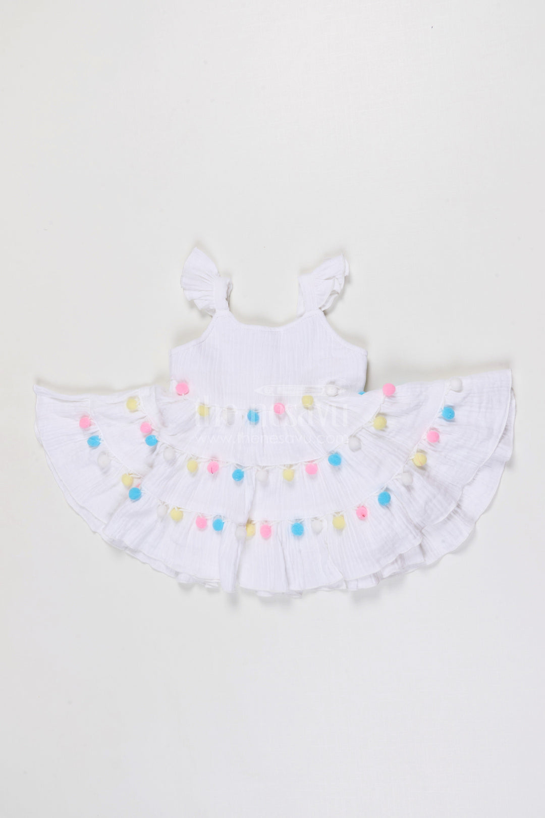 The Nesavu Baby Frocks Baby Girl Muslin Cotton Frock for First Birthday Nesavu 14 (6M) / Purple / Muslin Cotton BFJ955A-14 Nesavu Baby Girl Muslin Cotton Frock For First Birthday And Special Family Celebrations