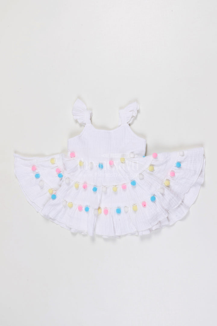 The Nesavu Baby Frocks Baby Girl Muslin Cotton Frock for First Birthday Nesavu 14 (6M) / Purple / Muslin Cotton BFJ955A-14 Nesavu Baby Girl Muslin Cotton Frock For First Birthday And Special Family Celebrations