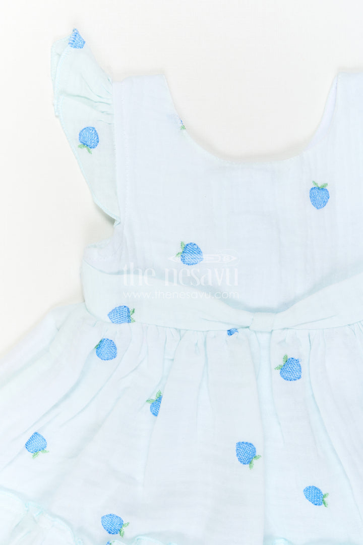 The Nesavu Baby Cotton Frocks Baby Girl Muslin Frock for Holiday Photos and Playful Days Nesavu Nesavu Baby Girl Muslin Cotton Frock With Embroidered Details For Holidays And Celebrations