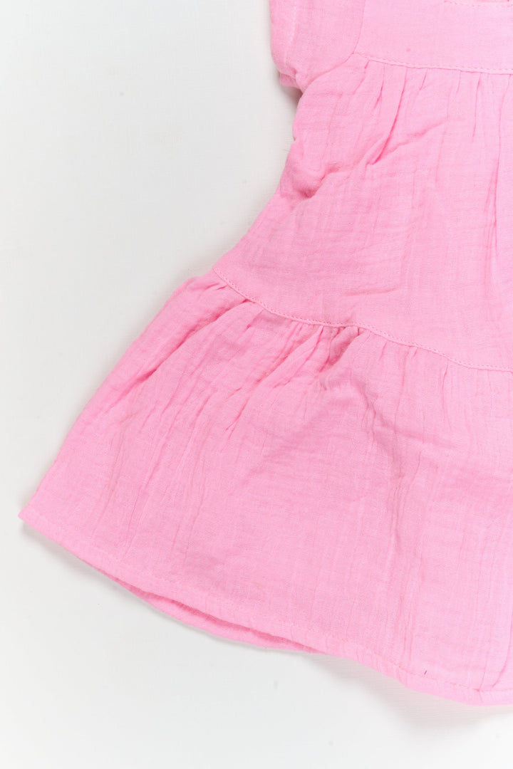 The Nesavu Baby Cotton Frocks Baby Girl Muslin Frock for Summer Playdates and Casual Outings Nesavu Nesavu baby girl muslin cotton frock for summer playdates and everyday comfort