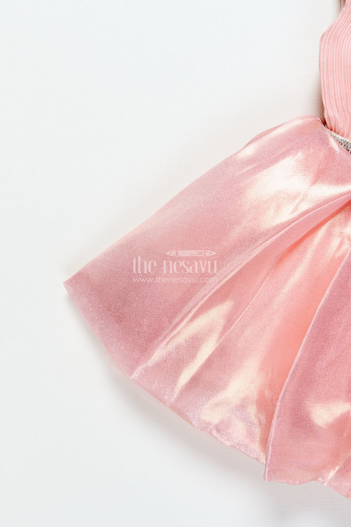 The Nesavu Girls Fancy Party Frock Baby Girl Organza Frock for Festive Birthdays and Fancy Events Nesavu Nesavu baby girl organza party frock ruffle detail birthdays fancy functions
