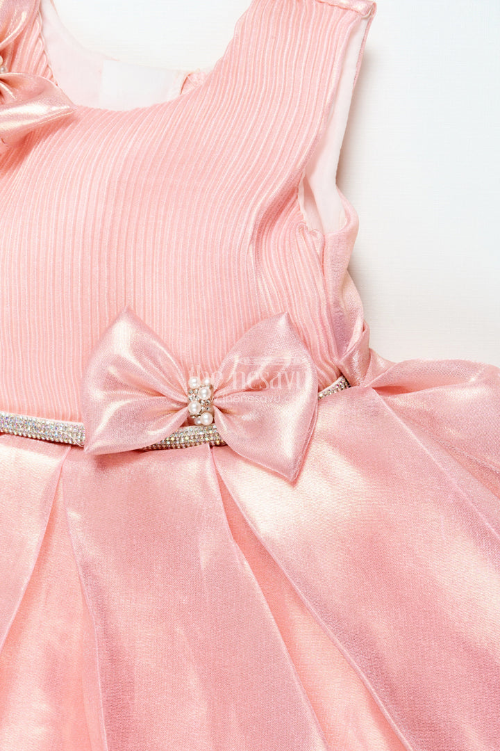 The Nesavu Girls Fancy Party Frock Baby Girl Organza Frock for Festive Birthdays and Fancy Events Nesavu Nesavu baby girl organza party frock ruffle detail birthdays fancy functions