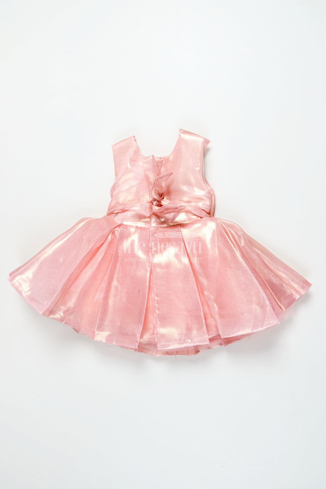 The Nesavu Girls Fancy Party Frock Baby Girl Organza Frock for Festive Birthdays and Fancy Events Nesavu Nesavu baby girl organza party frock ruffle detail birthdays fancy functions