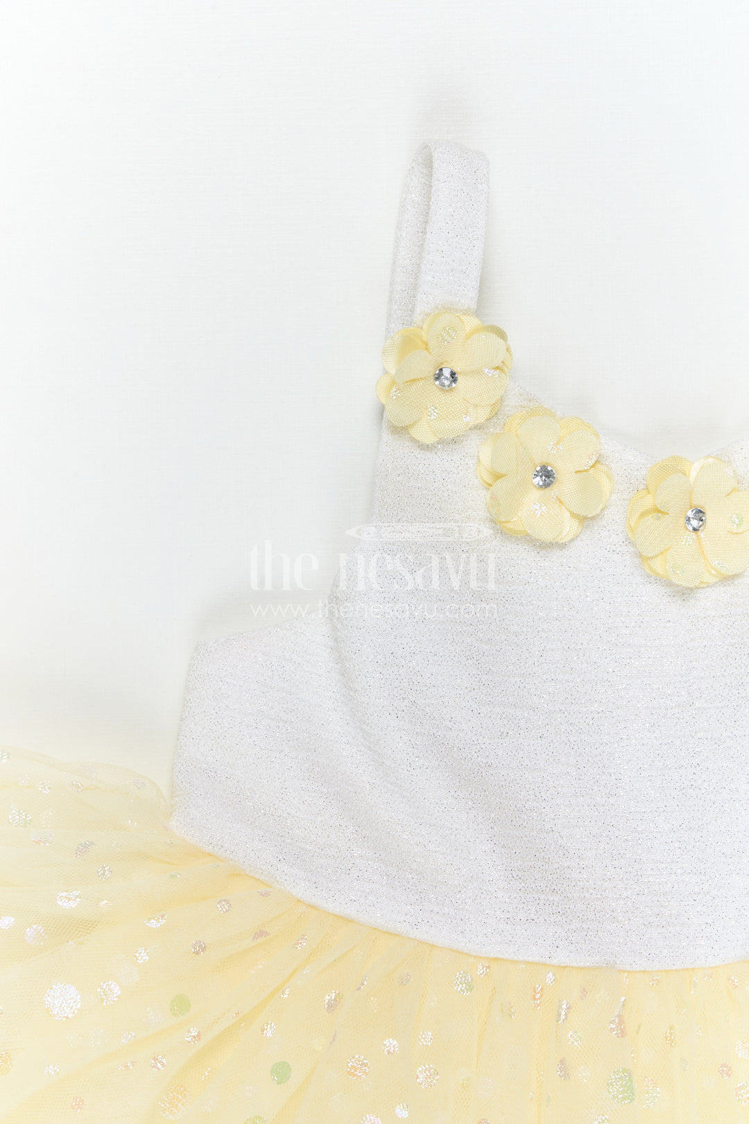 The Nesavu Girls Fancy Party Frock Baby Girl Party Frock for Birthdays and Evening Celebrations Nesavu Nesavu Baby Girl Party Frock For Birthdays And Evening Celebrations With Shimmer Bodice And Soft Net Flare