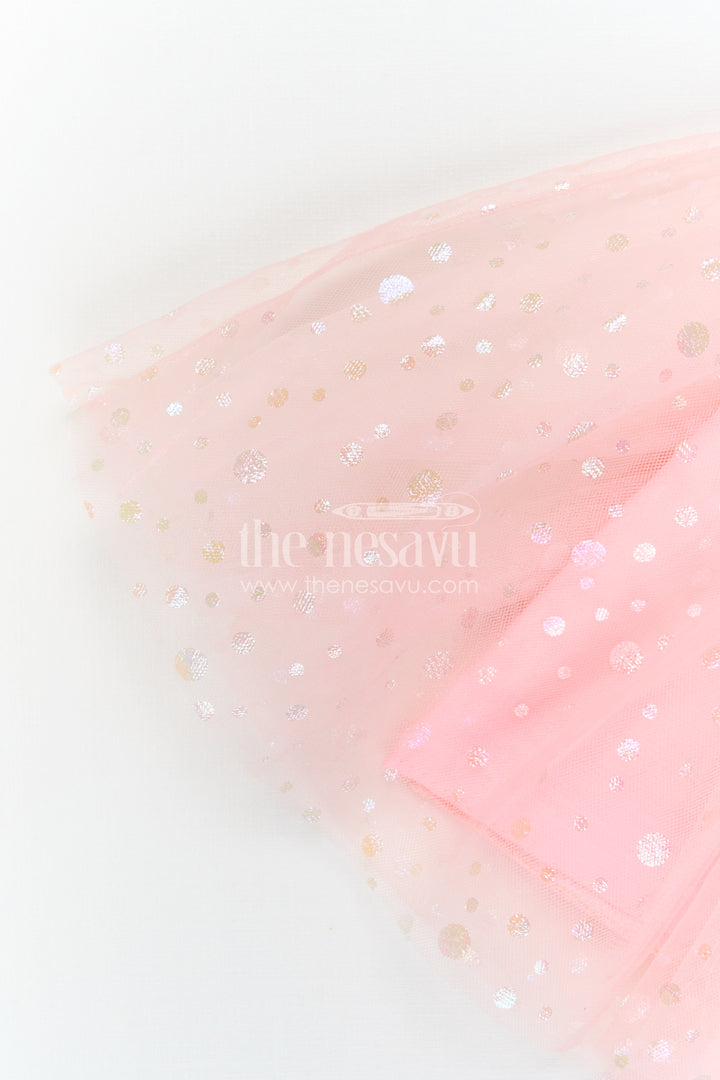 The Nesavu Girls Fancy Party Frock Baby Girl Party Frock for Birthdays and Events Nesavu Nesavu Baby Girl Party Frock For Birthdays And Celebrations With Shimmer Bodice And Soft Net Flare
