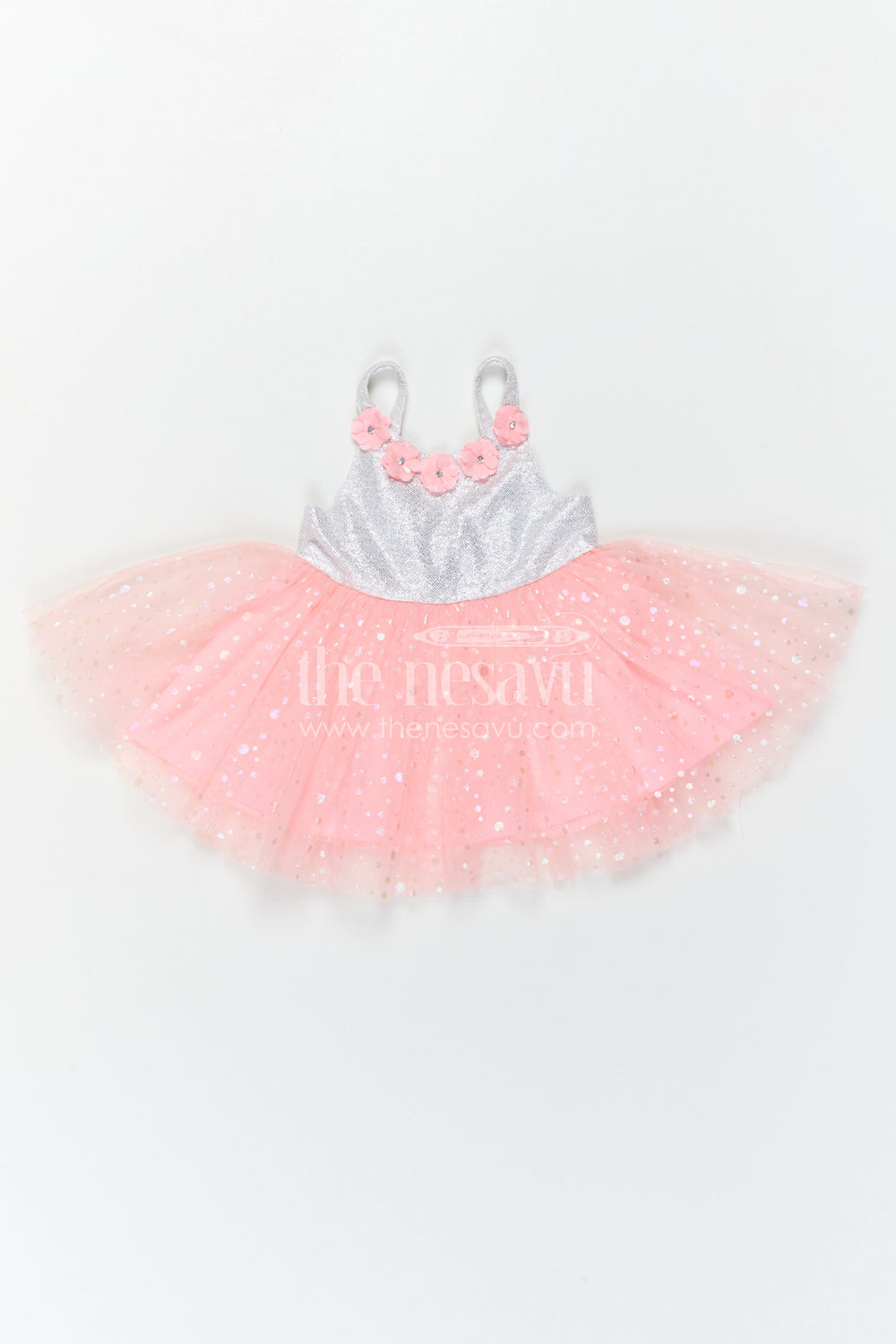 The Nesavu Girls Fancy Party Frock Baby Girl Party Frock for Birthdays and Events Nesavu Nesavu Baby Girl Party Frock For Birthdays And Celebrations With Shimmer Bodice And Soft Net Flare