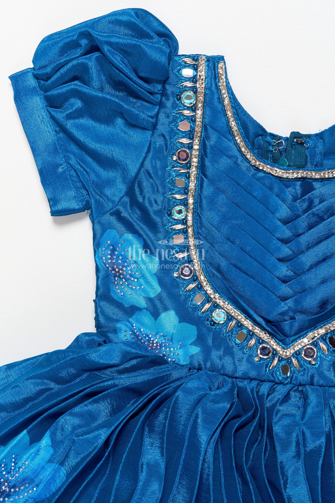 The Nesavu Silk Party Frock Baby Girl Party Frock for Festive Functions and Birthdays Nesavu Nesavu baby girl party frock chinon silk embroidery festive functions birthdays