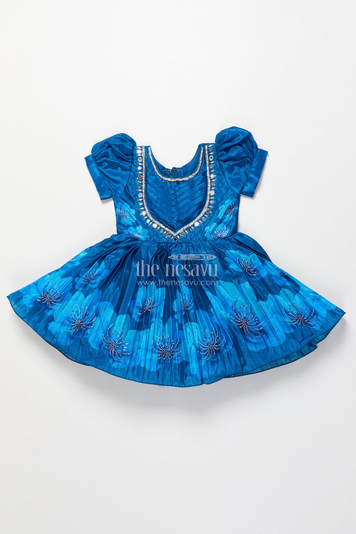 The Nesavu Silk Party Frock Baby Girl Party Frock for Festive Functions and Birthdays Nesavu Nesavu baby girl party frock chinon silk embroidery festive functions birthdays