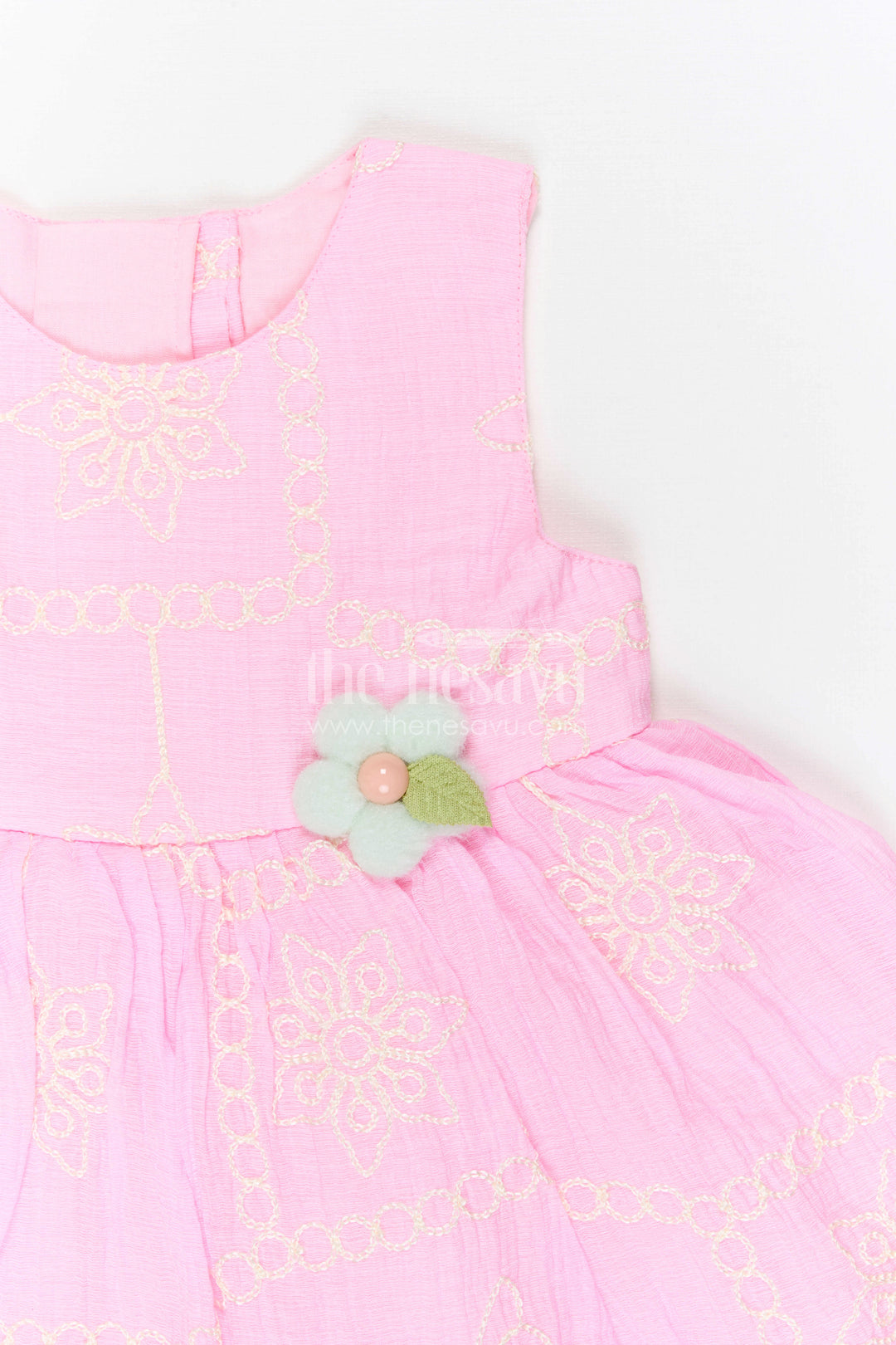 The Nesavu Baby Cotton Frocks Baby Girl Party Frock for Playful Outings and Celebrations Nesavu Nesavu Baby Girl Embroidered Frock For Playful Celebrations And Family Outings