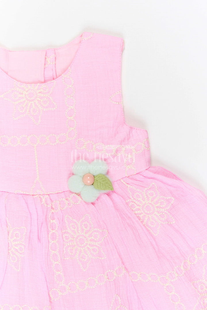 The Nesavu Baby Cotton Frocks Baby Girl Party Frock for Playful Outings and Celebrations Nesavu Nesavu Baby Girl Embroidered Frock For Playful Celebrations And Family Outings
