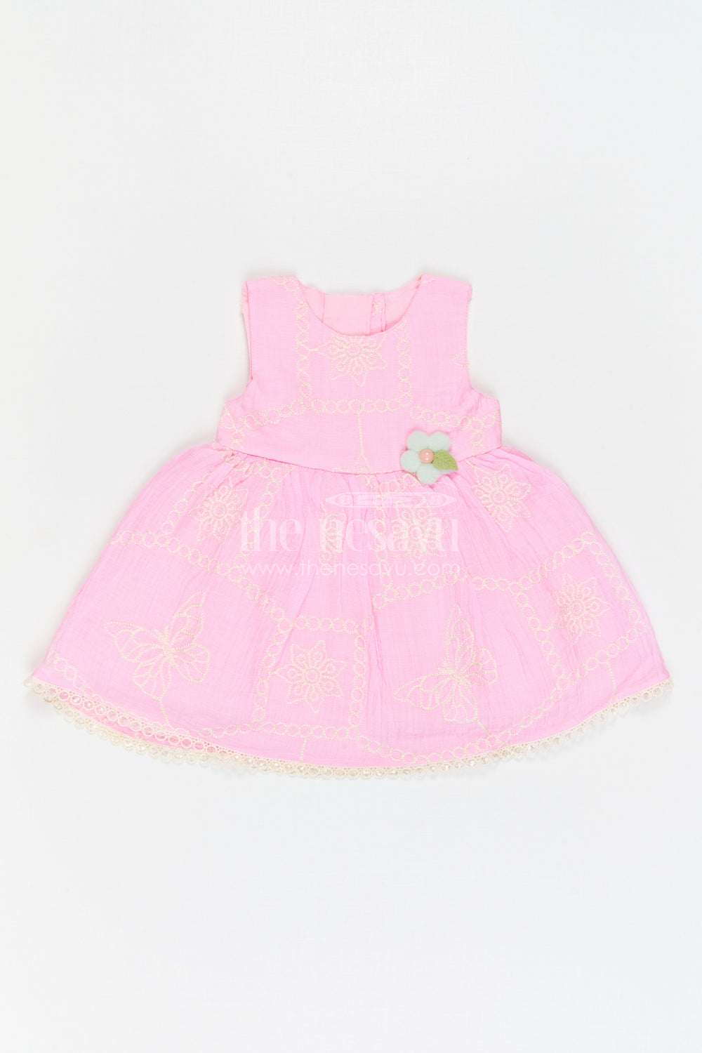 The Nesavu Baby Cotton Frocks Baby Girl Party Frock for Playful Outings and Celebrations Nesavu Nesavu Baby Girl Embroidered Frock For Playful Celebrations And Family Outings