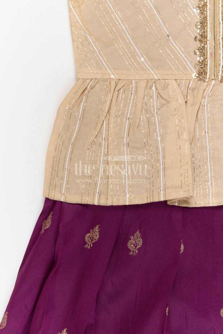 The Nesavu Pattu Pavadai Baby Girl Pattu Pavadai for Festivals and Traditional Celebrations Nesavu Nesavu baby girl pattu pavadai for festivals and weddings with Banaras art silk big zari border