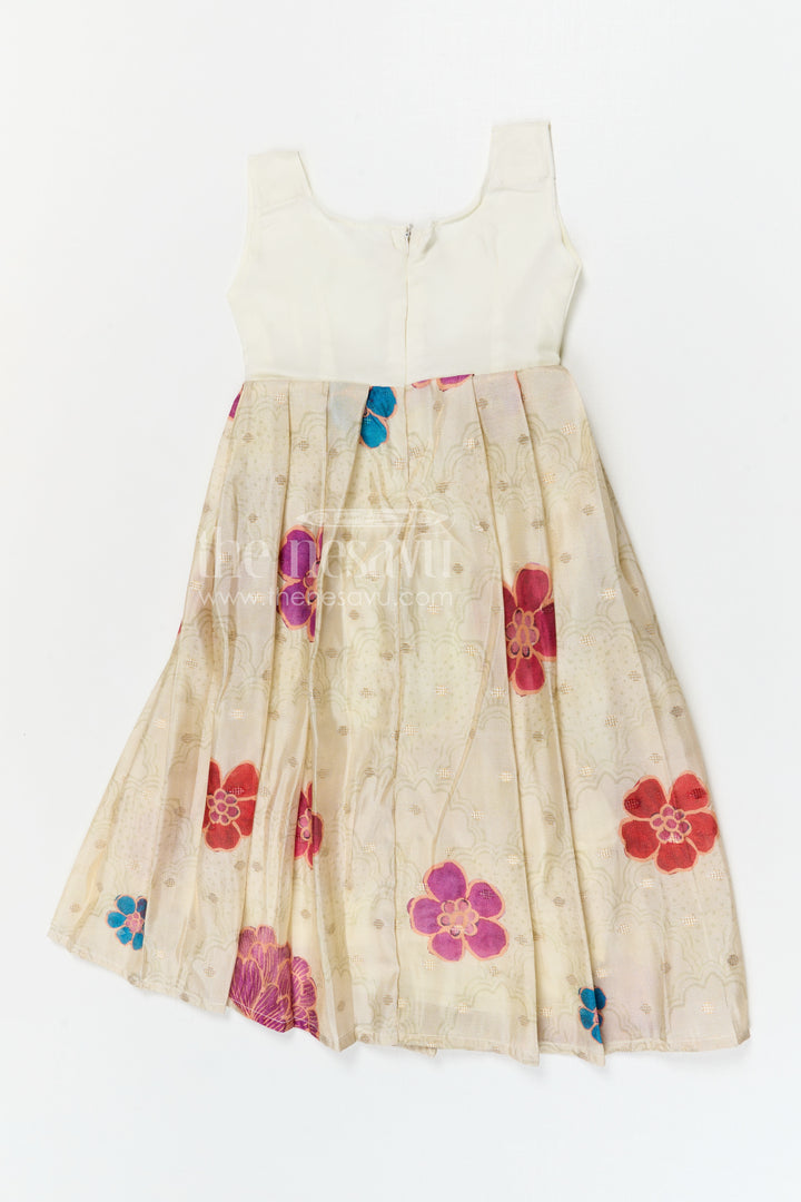 The Nesavu Pattu Pavadai Baby Girl Pattu Pavadai for Festivals and Traditional Functions Nesavu 18 (2Y) / Green / Banarasi GPP376B-18 Nesavu baby girl pattu pavadai for festivals with semi banaras silk digital print traditional ethnic wear