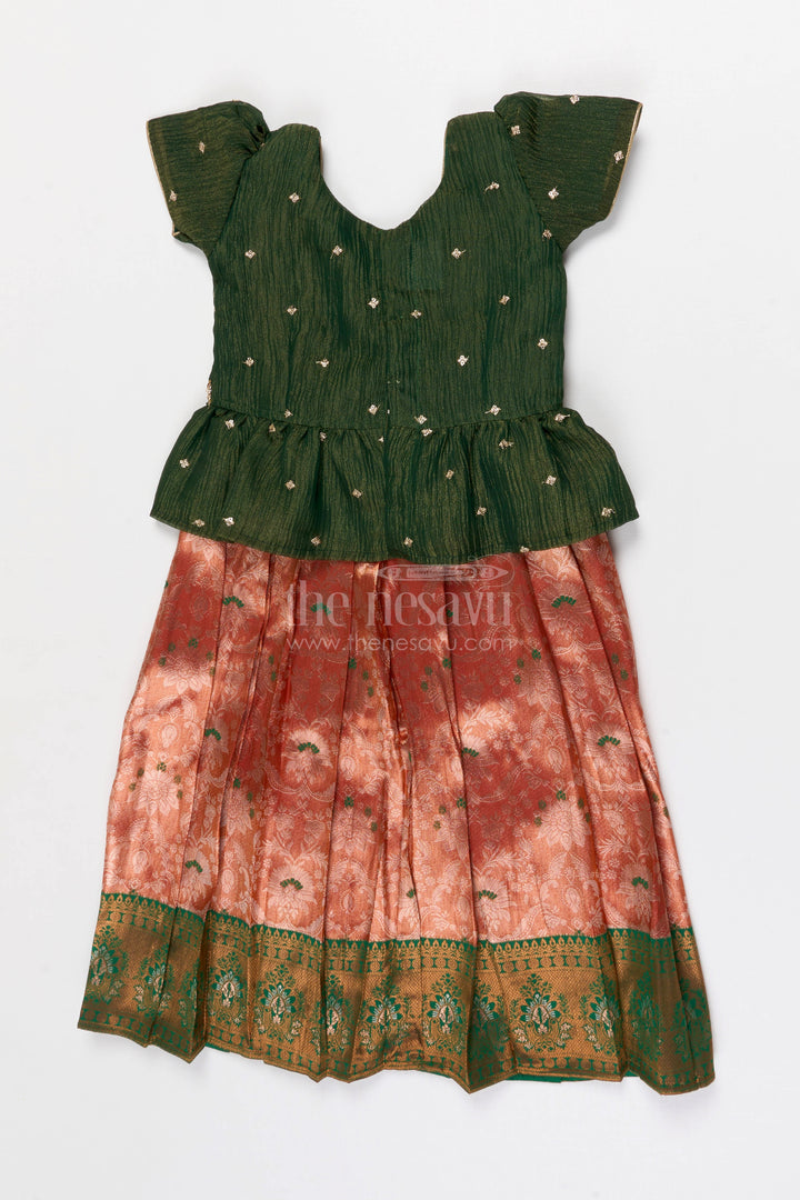 The Nesavu Pattu Pavadai Baby Girl Pattu Pavadai for Festive Celebrations and Weddings Nesavu Nesavu Baby Girl Pattu Pavadai Semi Banaras Silk Dress For Weddings And Festivals