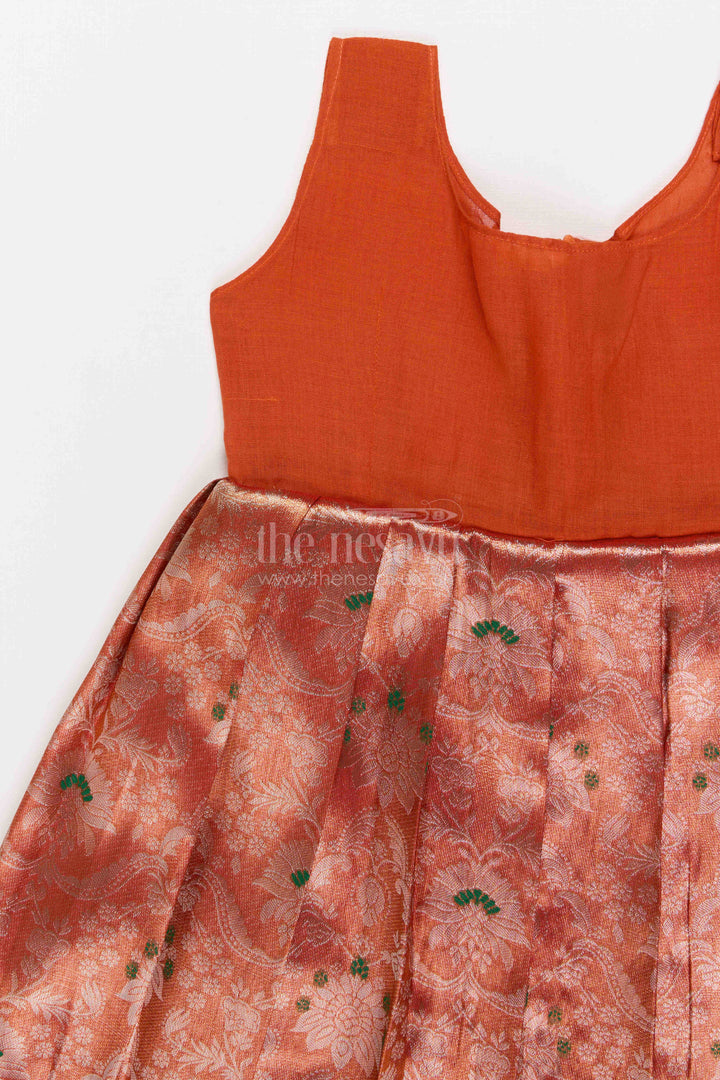 The Nesavu Pattu Pavadai Baby Girl Pattu Pavadai for Festive Celebrations and Weddings Nesavu Nesavu Baby Girl Pattu Pavadai Semi Banaras Silk Dress For Weddings And Festivals